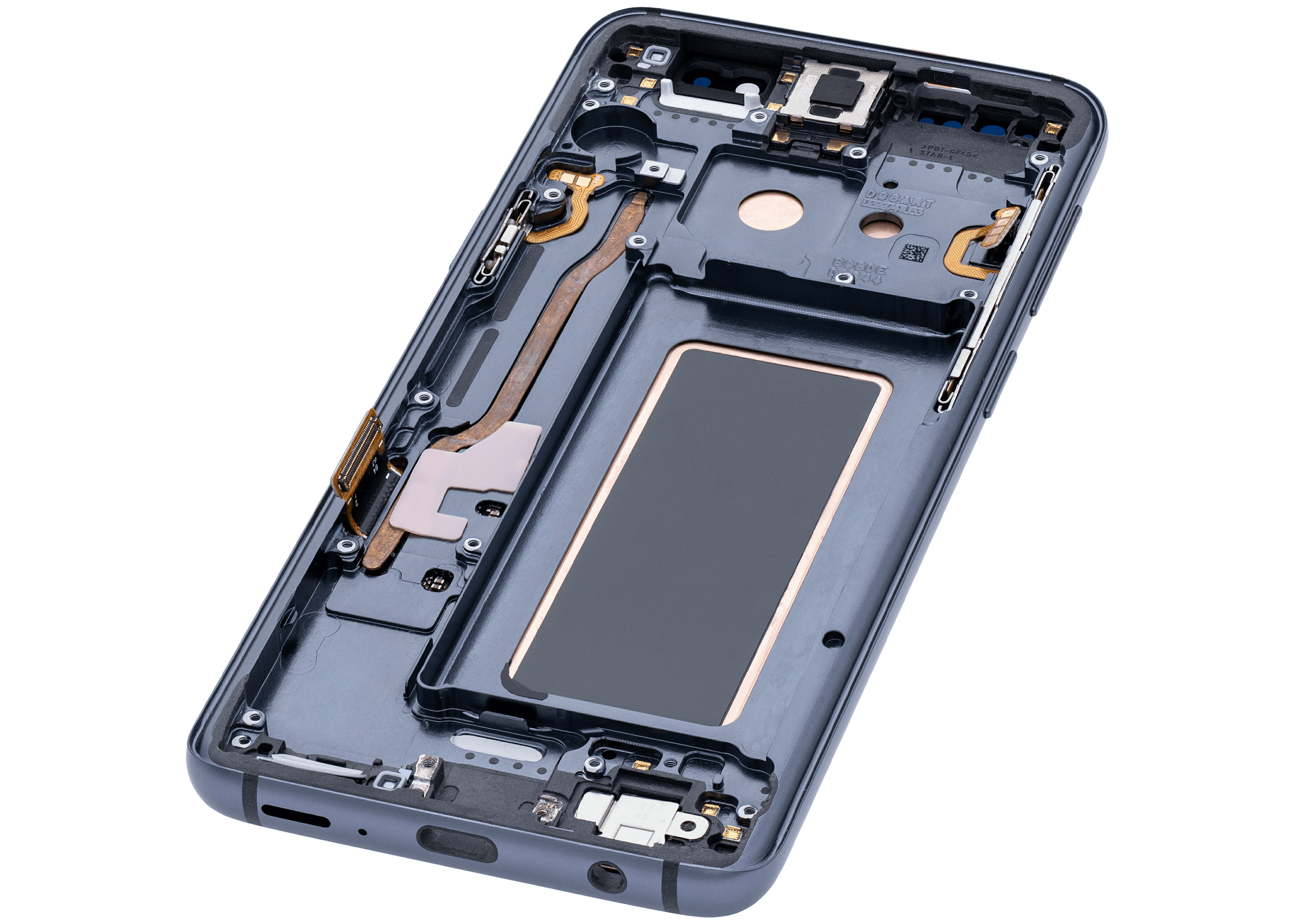 OLED-Display mit Rahmen für Samsung Galaxy S9 (Aftermarket Plus) (Titanium Grau)