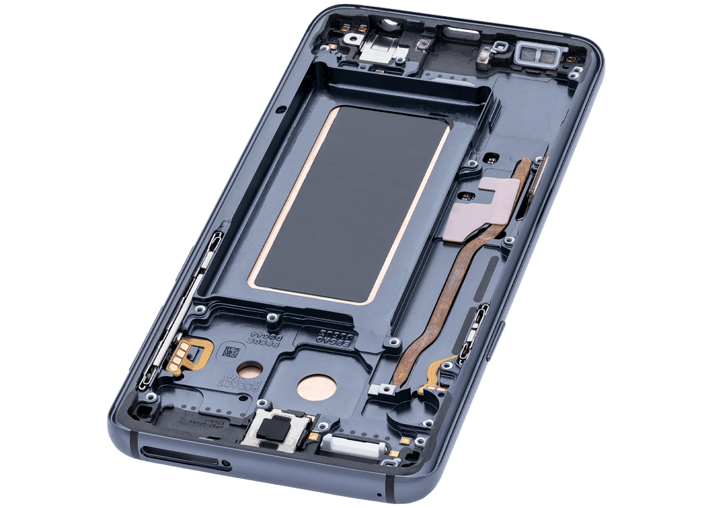OLED-Display mit Rahmen für Samsung Galaxy S9 (Aftermarket Plus) (Titanium Grau)