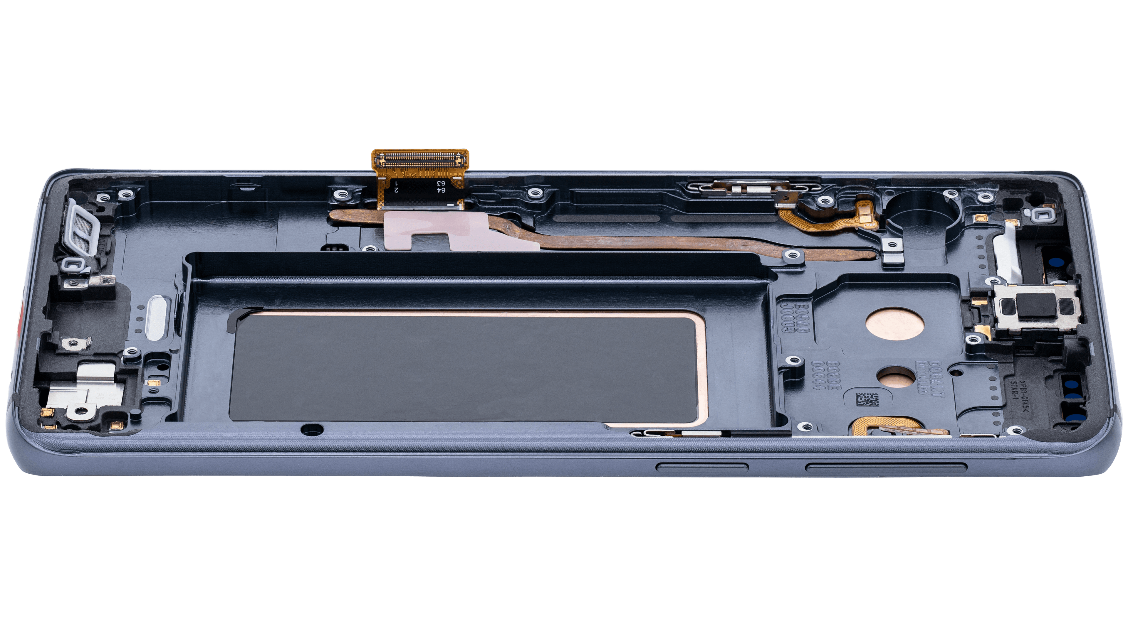 OLED-Display mit Rahmen für Samsung Galaxy S9 (Aftermarket Plus) (Titanium Grau)