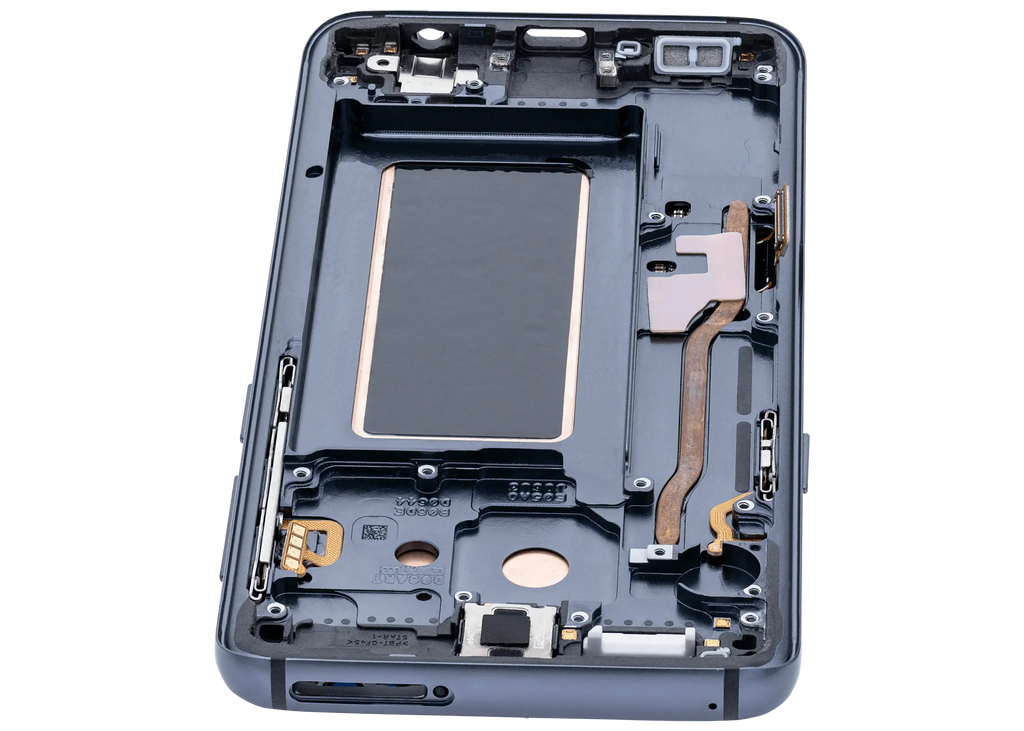 OLED-Display mit Rahmen für Samsung Galaxy S9 (Aftermarket Plus) (Titanium Grau)