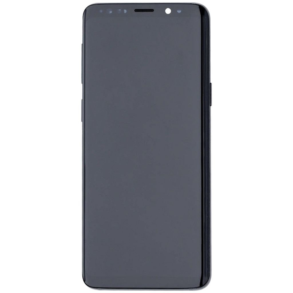 OLED-Display mit Rahmen f. Galaxy S9 Midnight Schwarz (Aftermarket+)