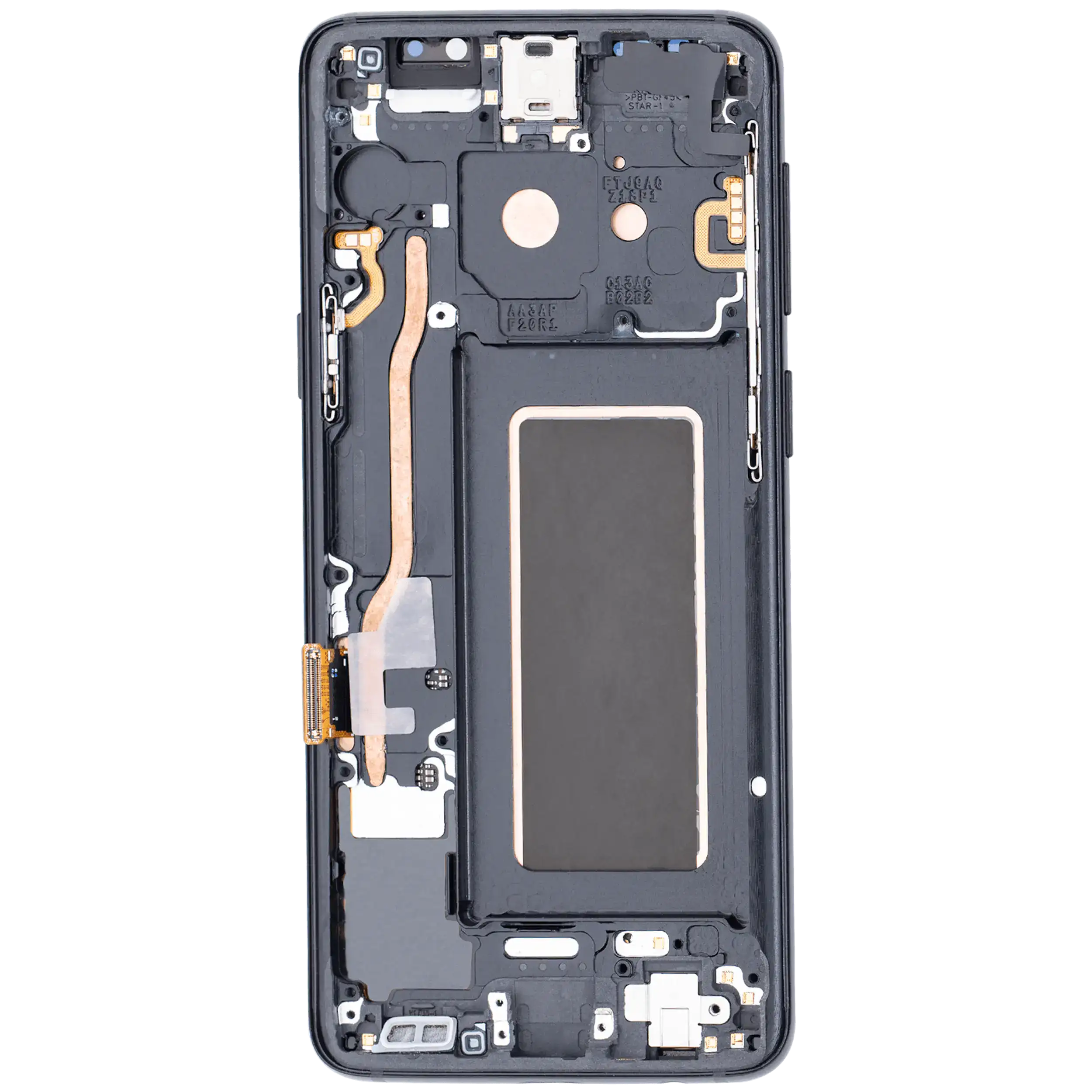 OLED-Display mit Rahmen f. Galaxy S9 Midnight Schwarz (Aftermarket+)
