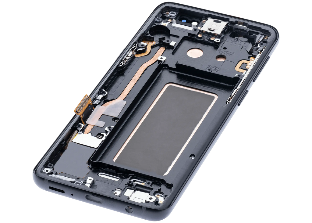 OLED-Display mit Rahmen f. Galaxy S9 Midnight Schwarz (Aftermarket+)