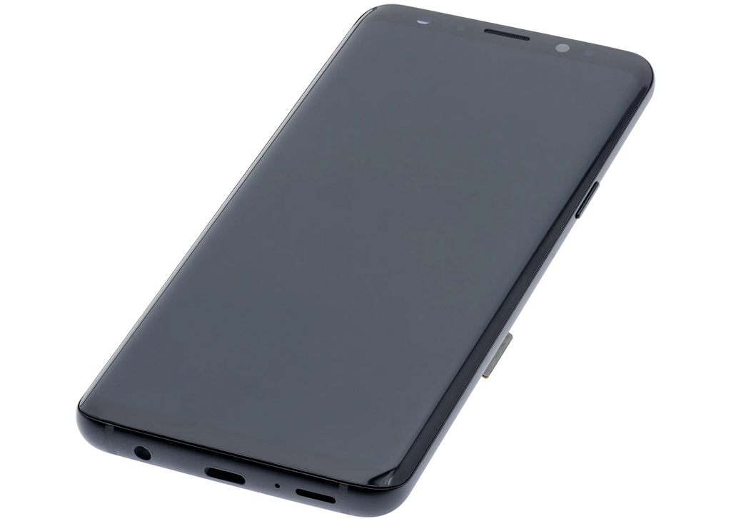OLED-Display mit Rahmen f. Galaxy S9 Midnight Schwarz (Aftermarket+)