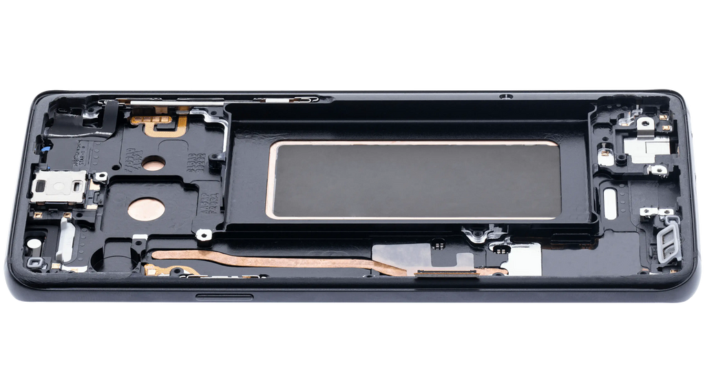 OLED-Display mit Rahmen f. Galaxy S9 Midnight Schwarz (Aftermarket+)