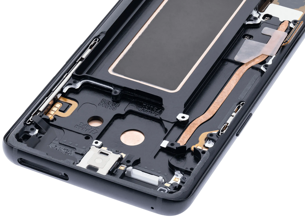 OLED-Display mit Rahmen f. Galaxy S9 Midnight Schwarz (Aftermarket+)