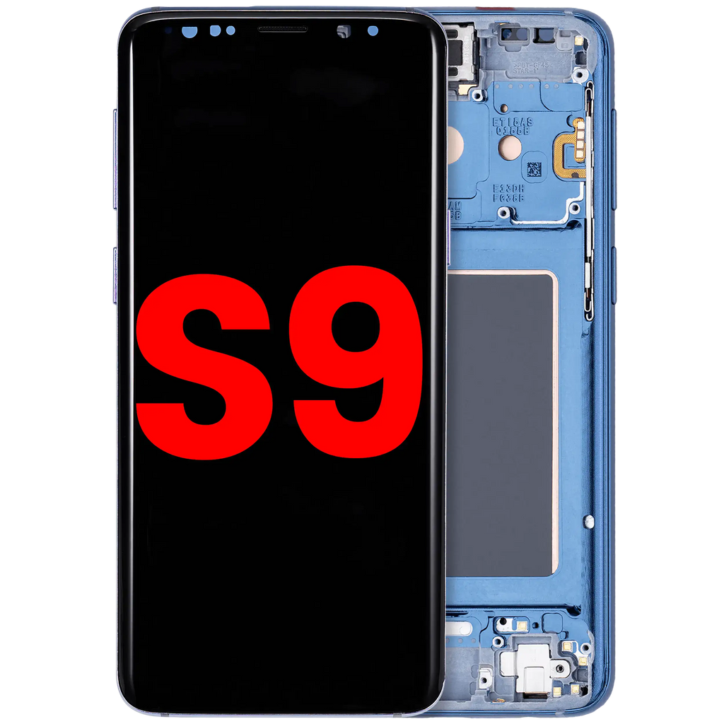 OLED Display with Frame for Samsung Galaxy S9 (Aftermarket Plus) (Coral Blue)