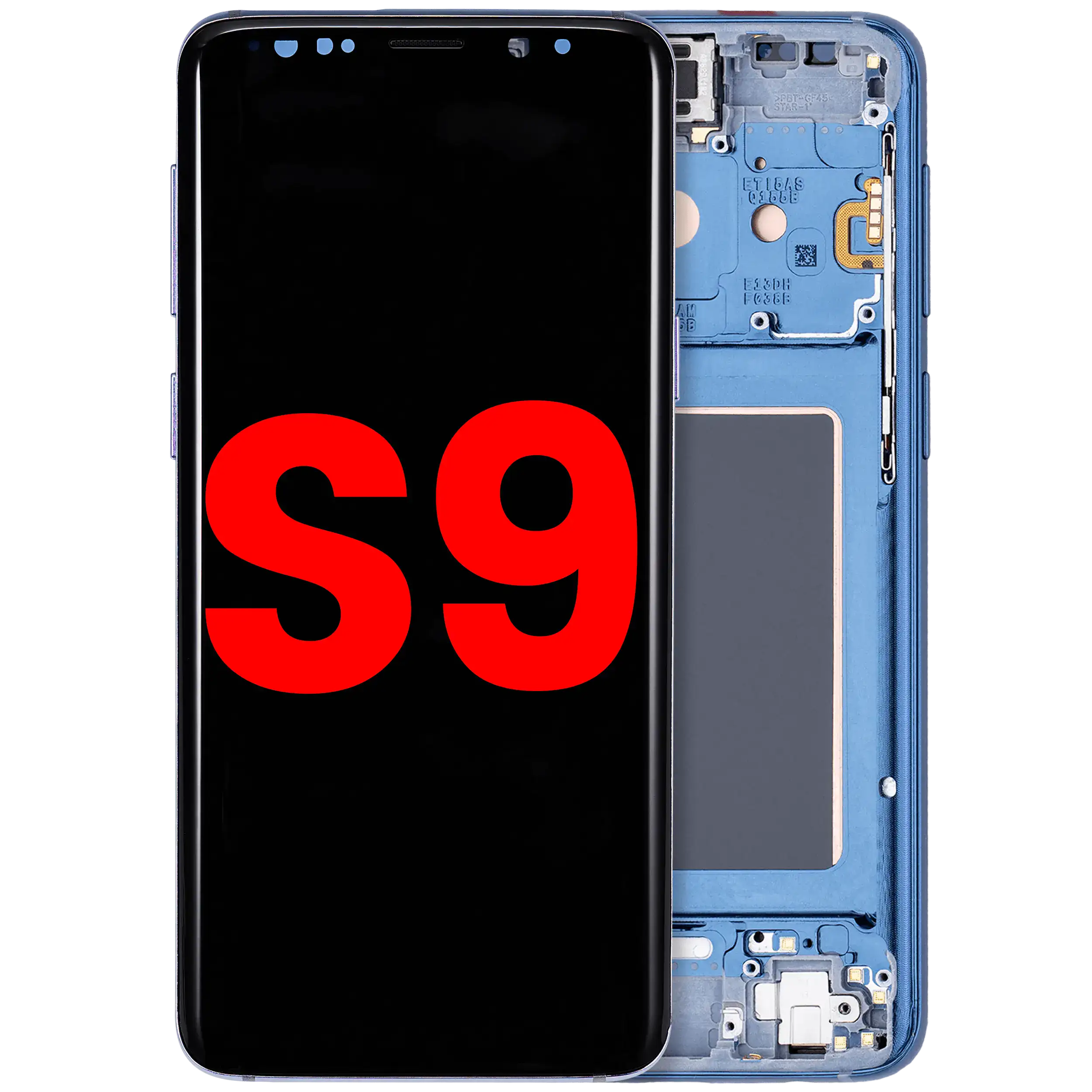 OLED Display with Frame for Samsung Galaxy S9 (Aftermarket Plus) (Coral Blue)