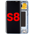 OLED-Display mit Rahmen für Samsung Galaxy S8 (Aftermarket Plus) (Coral Blau)