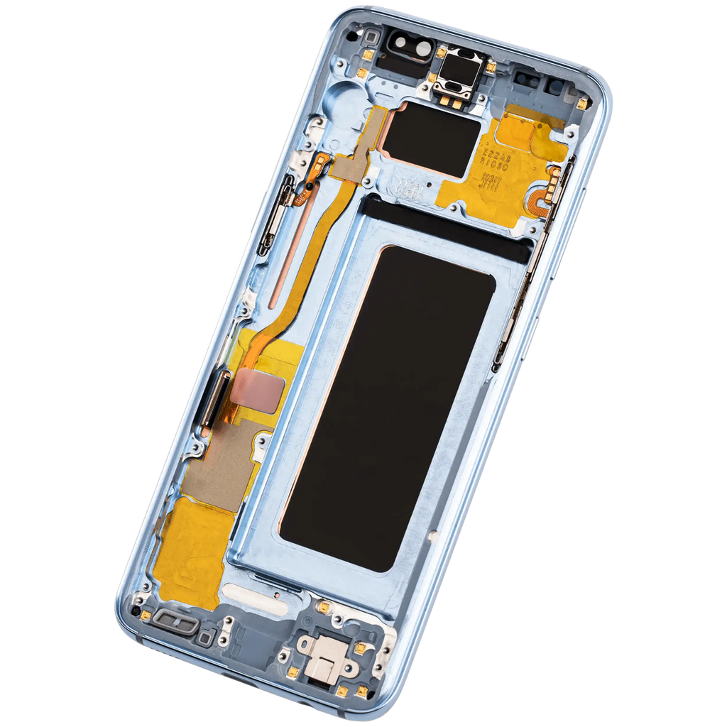 OLED-Display mit Rahmen für Samsung Galaxy S8 (Aftermarket Plus) (Coral Blau)
