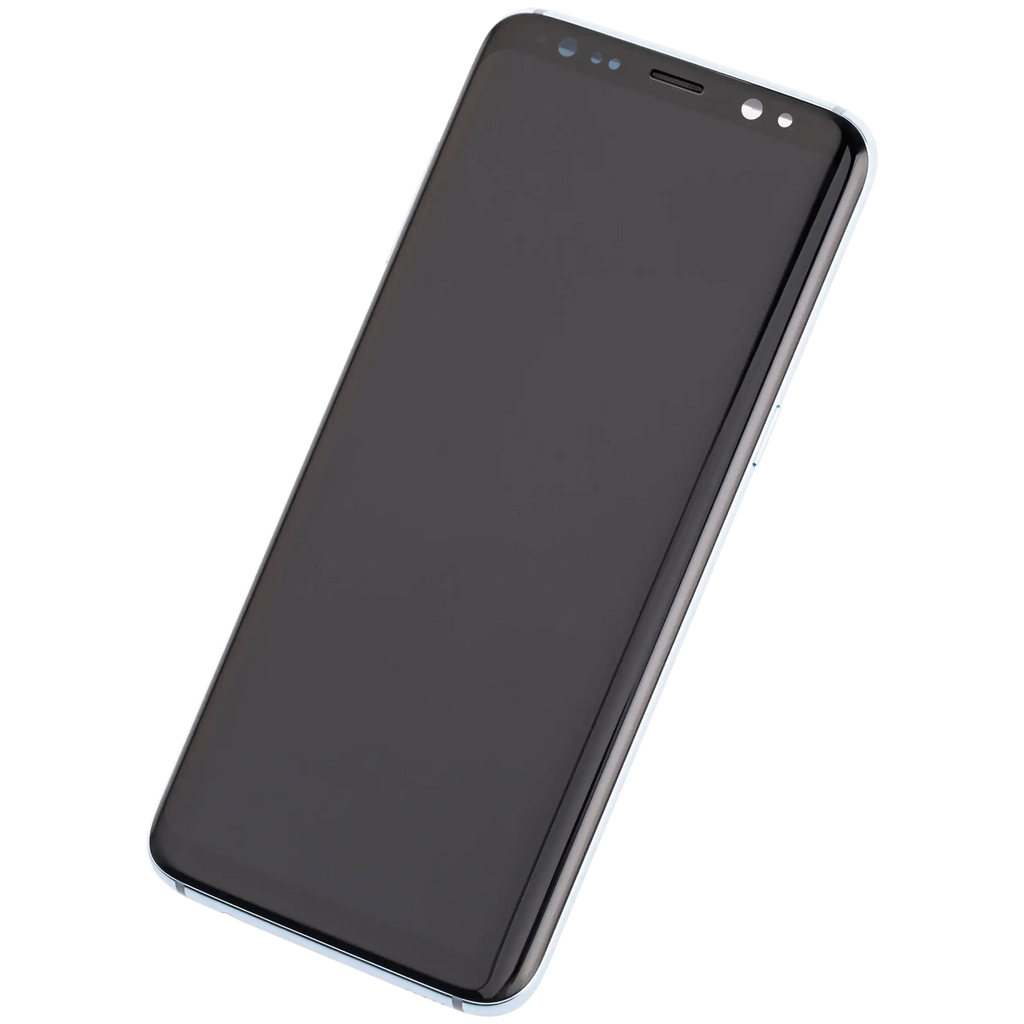 OLED-Display mit Rahmen für Samsung Galaxy S8 (Aftermarket Plus) (Coral Blau)
