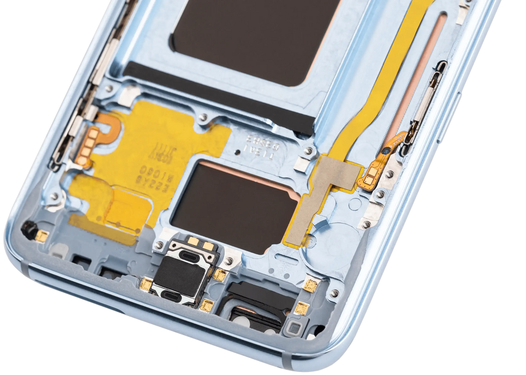 OLED-Display mit Rahmen für Samsung Galaxy S8 (Aftermarket Plus) (Coral Blau)