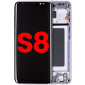 Samsung Galaxy S8 OLED-Display mit Rahmen - Aftermarket Plus - Orchid Gray
