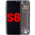 OLED-Montage mit Rahmen Samsung Galaxy S8 Aftermarket Plus Midnight Schwarz