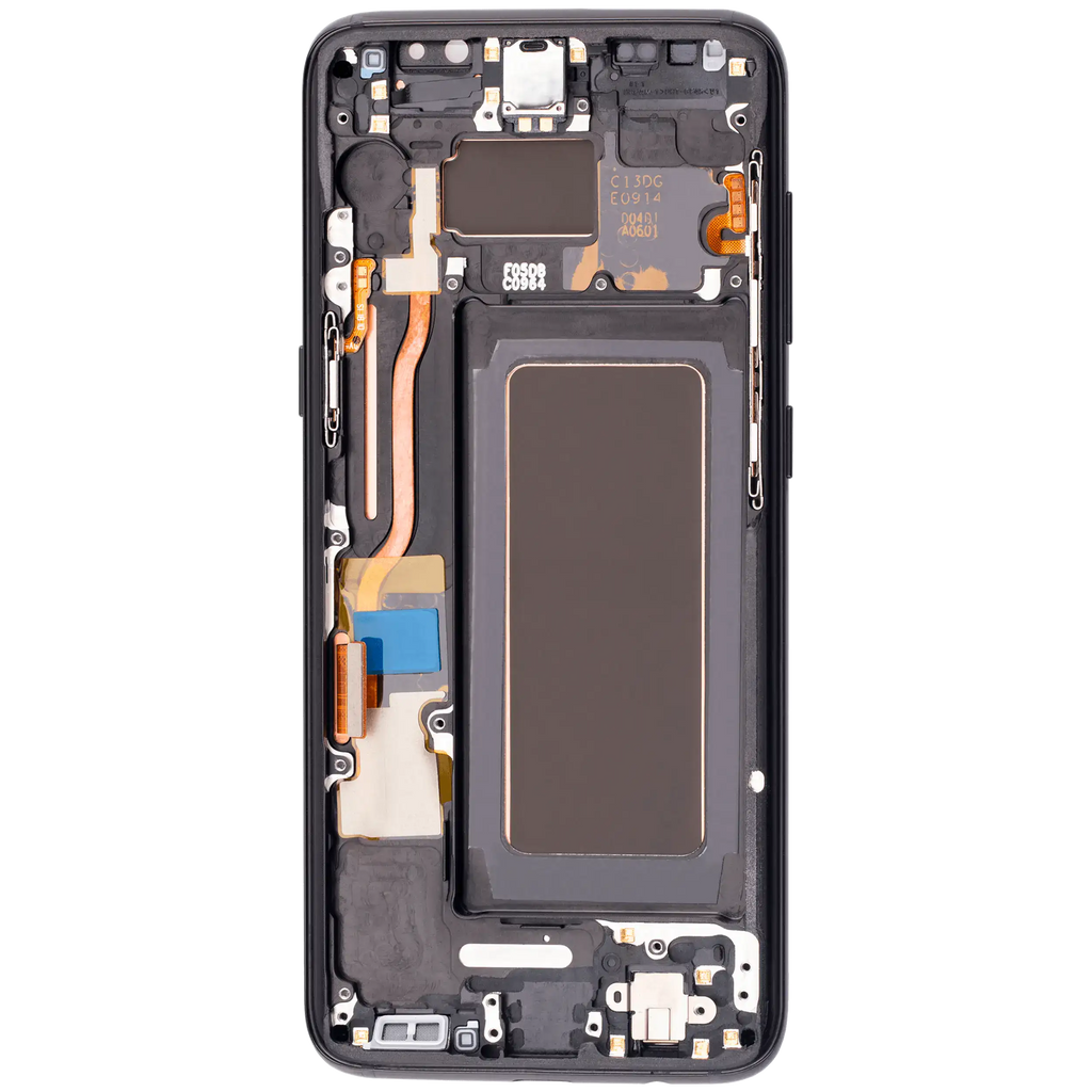 OLED-Montage mit Rahmen Samsung Galaxy S8 Aftermarket Plus Midnight Schwarz