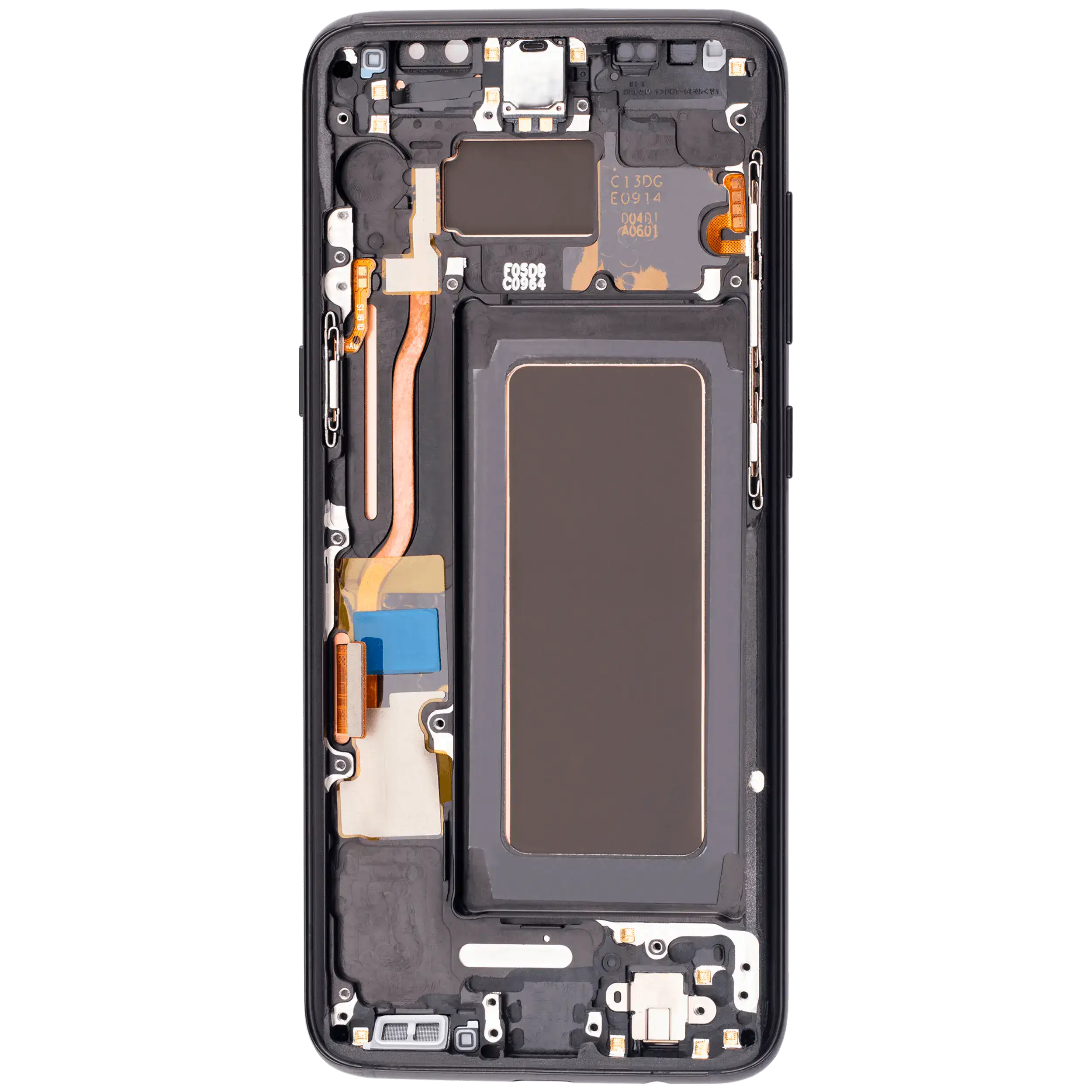 OLED-Montage mit Rahmen Samsung Galaxy S8 Aftermarket Plus Midnight Schwarz