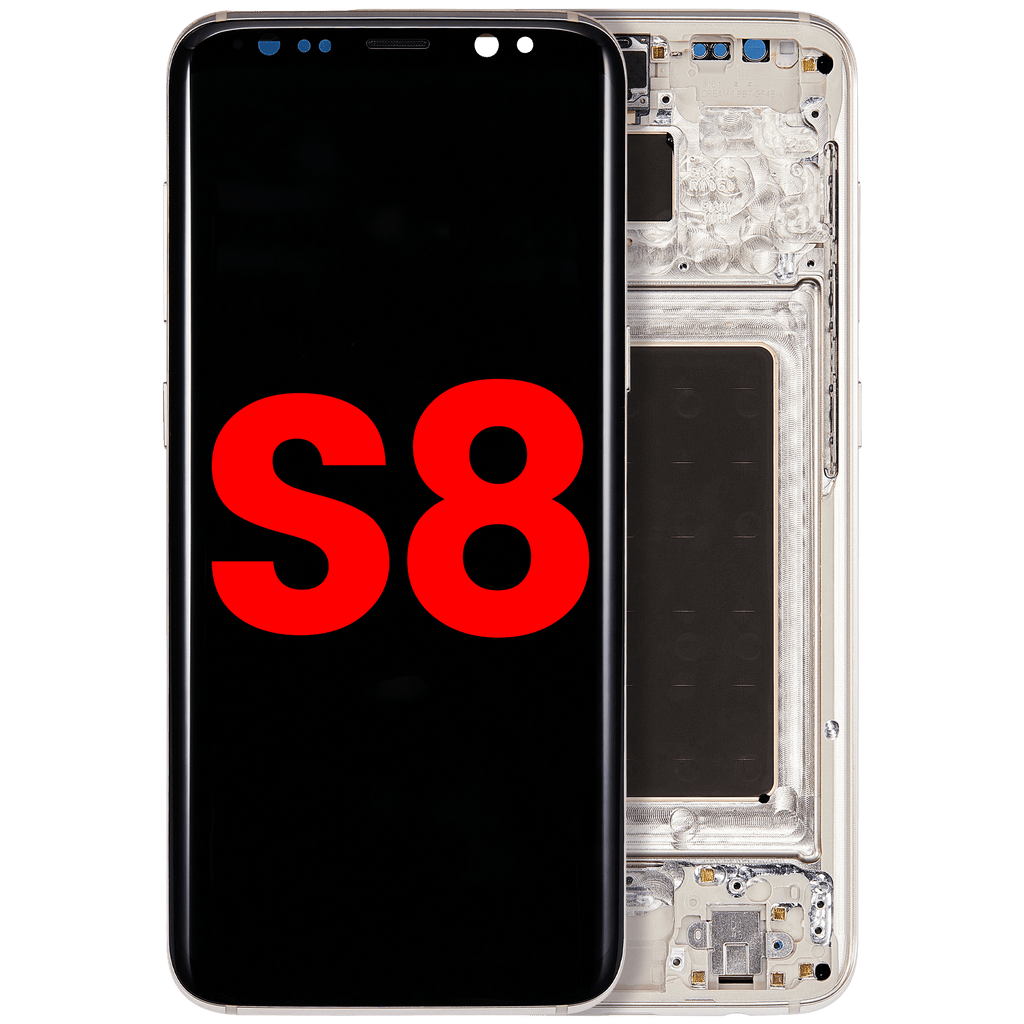 OLED Display with Frame for Samsung Galaxy S8 (Aftermarket Plus) (Arctic Silver)