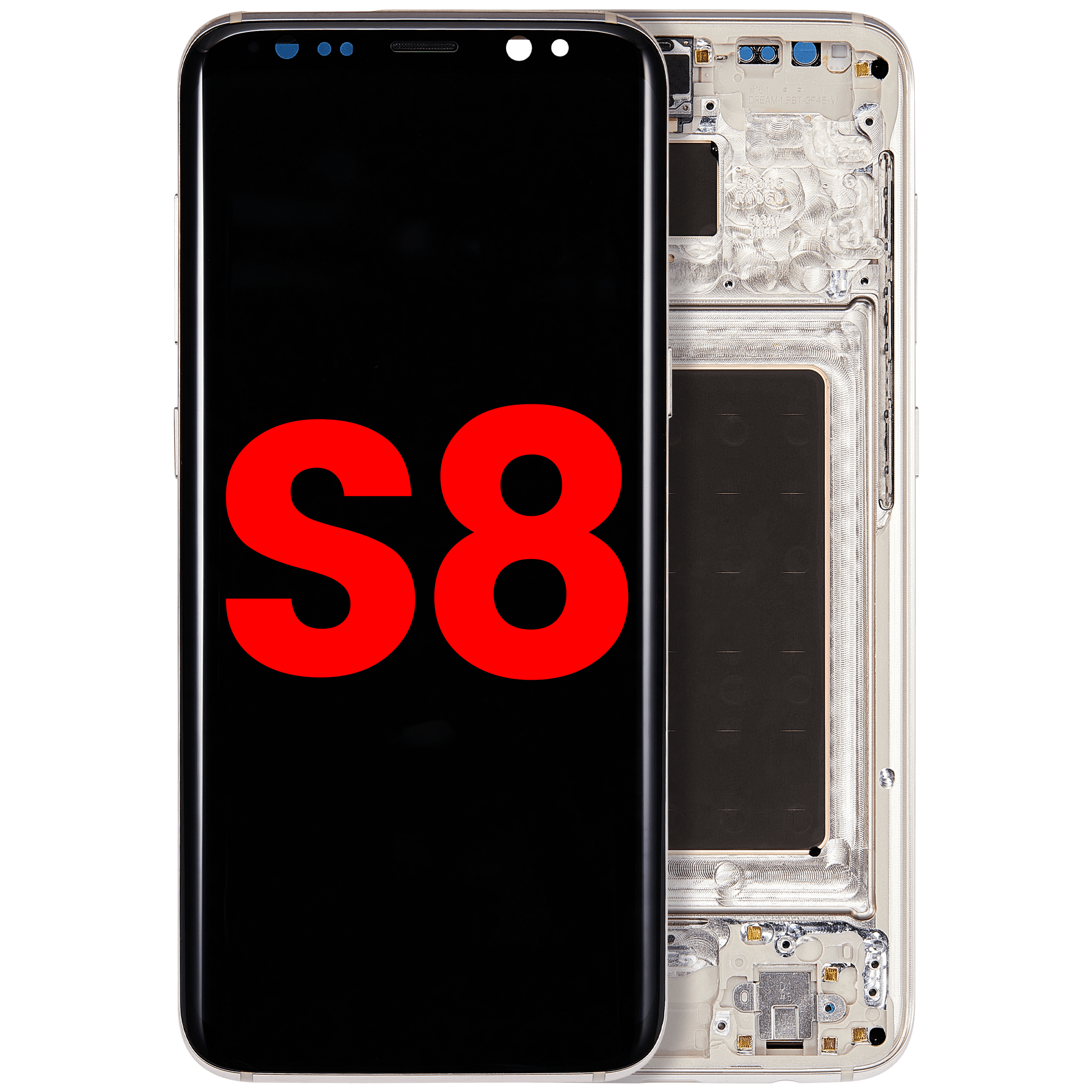 OLED Display with Frame for Samsung Galaxy S8 (Aftermarket Plus) (Arctic Silver)