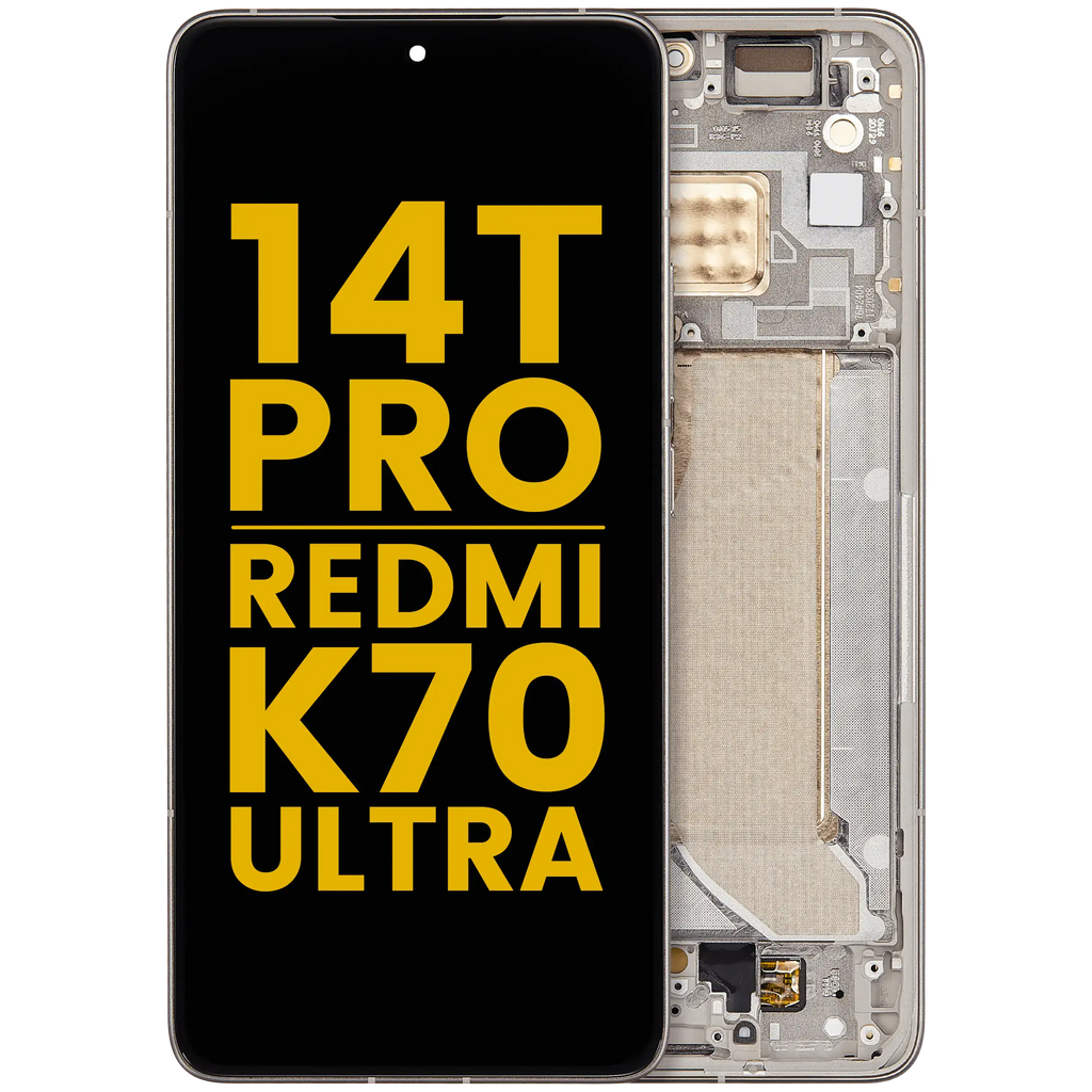 OLED-Display mit Rahmen Xiaomi 14T Pro/Redmi K70 Ultra Refurbished Titan Grau