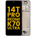 OLED-Display mit Rahmen Xiaomi 14T Pro/Redmi K70 Ultra Refurbished Titan Grau
