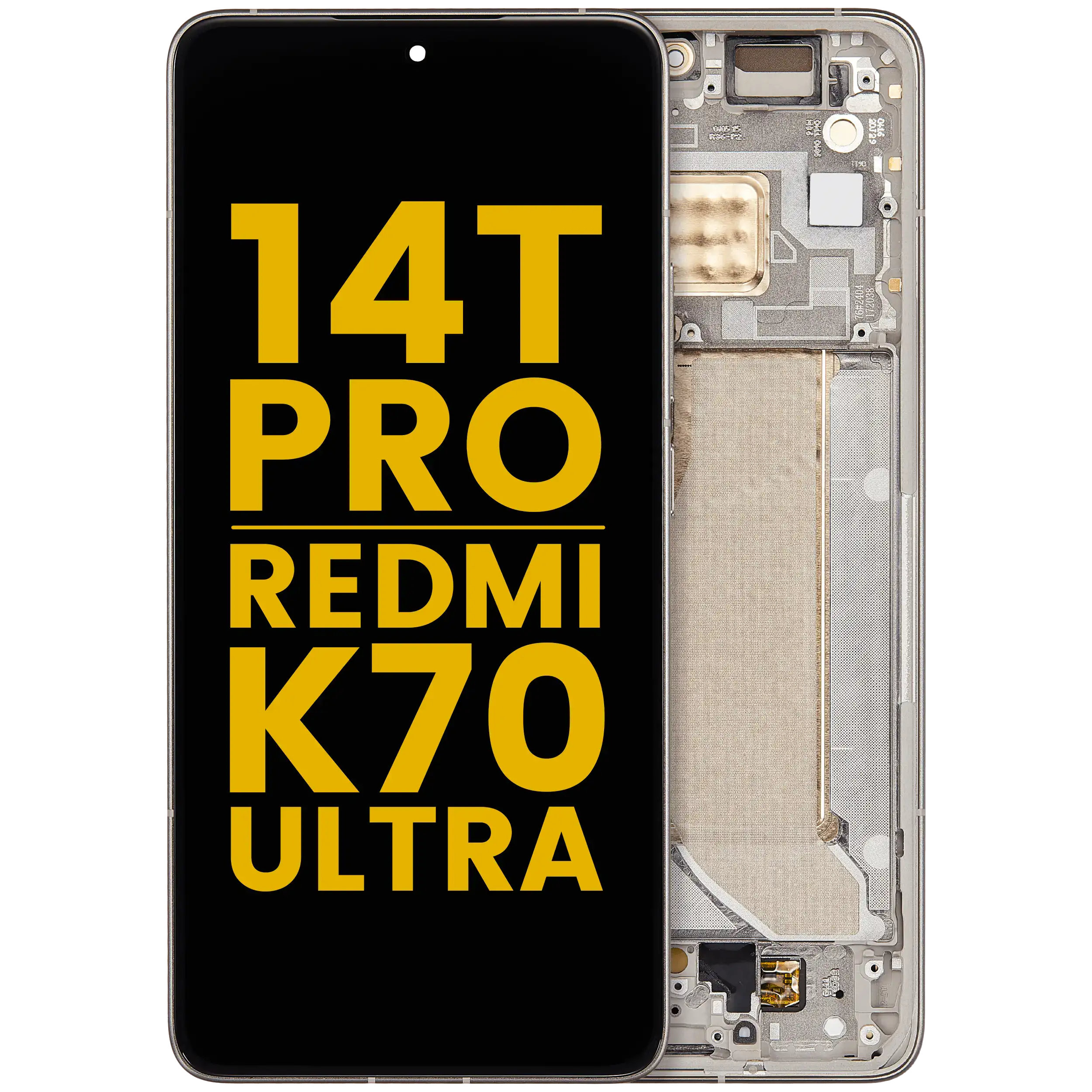 OLED-Display mit Rahmen Xiaomi 14T Pro/Redmi K70 Ultra Refurbished Titan Grau
