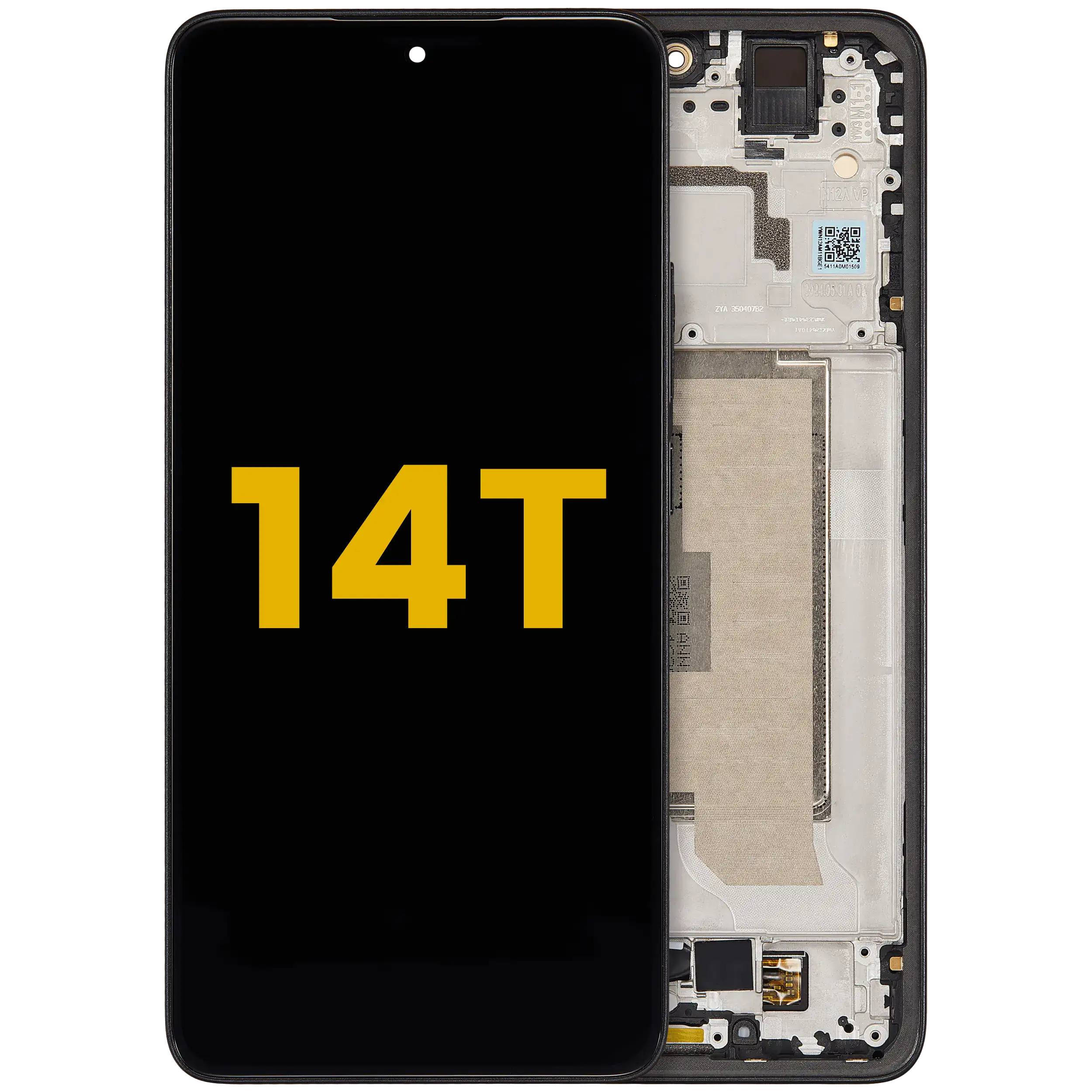 OLED Display with Frame for Xiaomi 14T (Refurbished) (Titan Black)