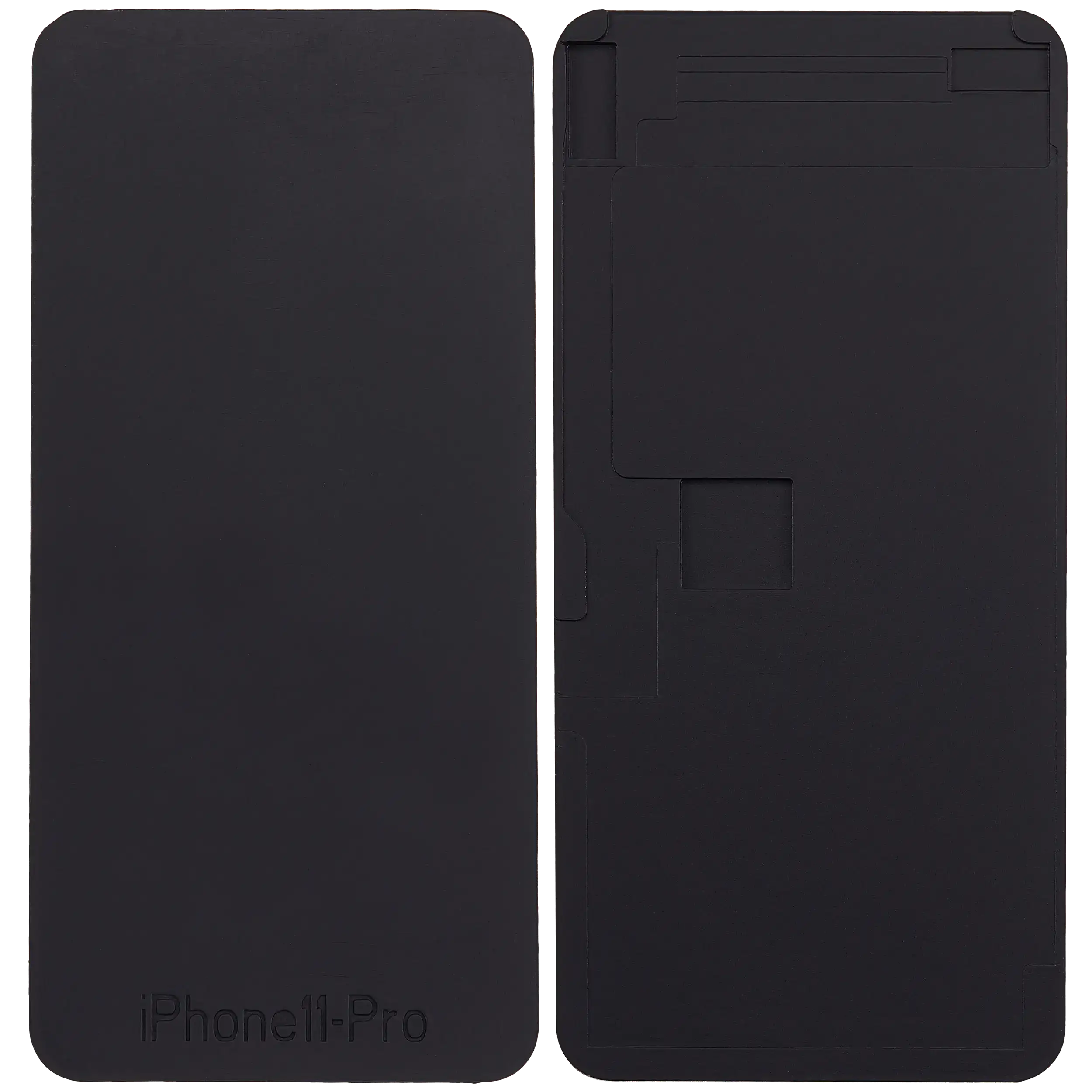 Schwarze Silikonmatte für iPhone 11 Pro