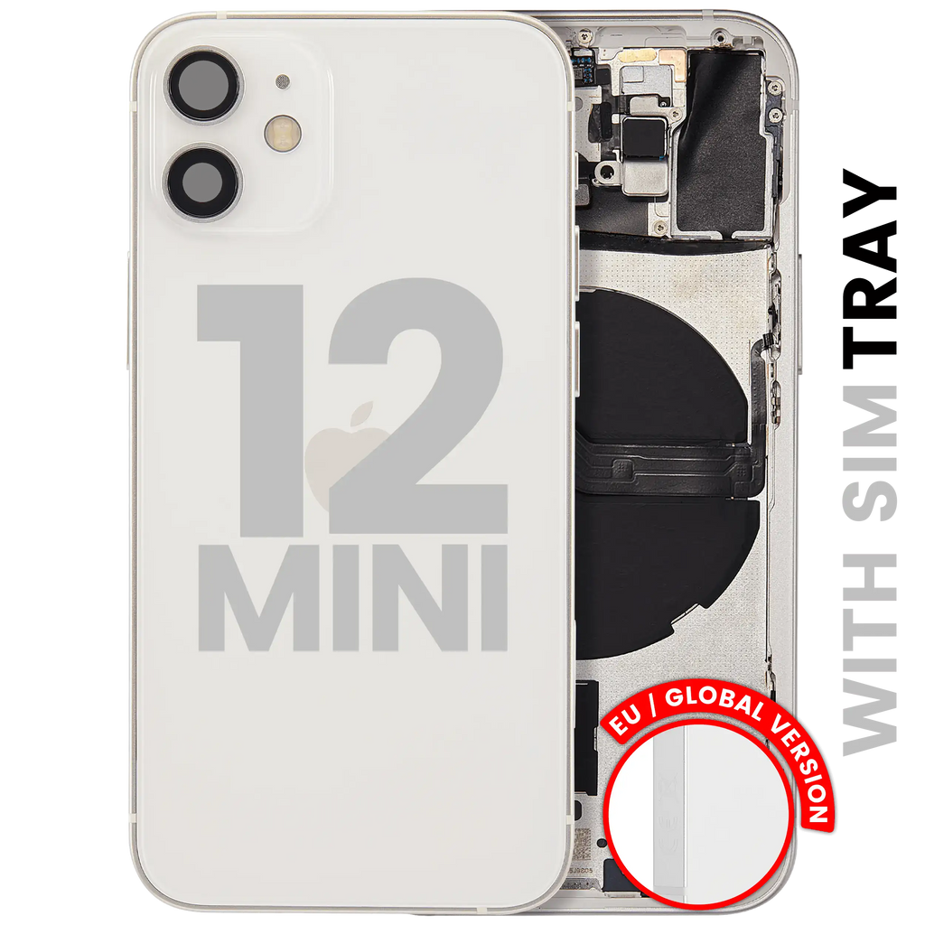 Original Apple-Ausbau A gebraucht – iPhone 12 Mini EU / Backcover/Rahmen Weiß