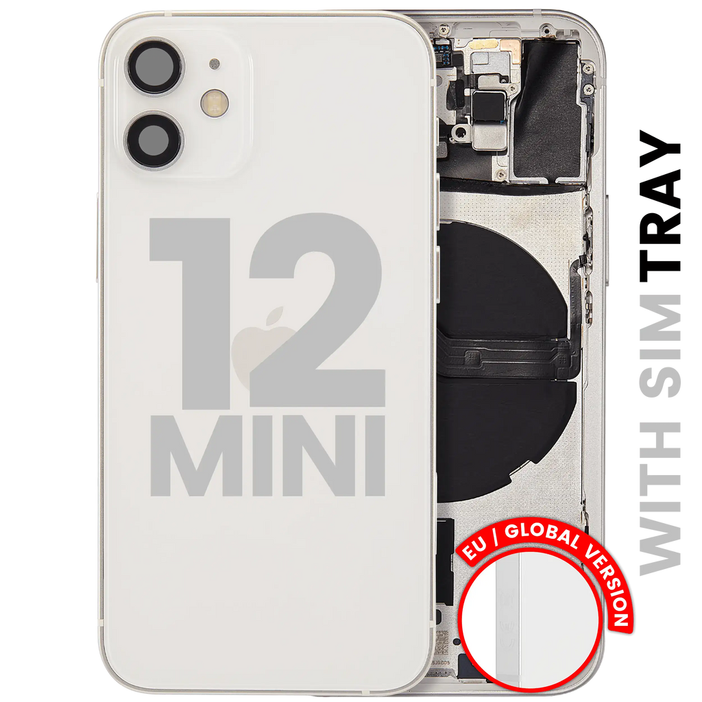 Original Apple-Ausbau B gebraucht – iPhone 12 Mini EU / Backcover/Rahmen Weiß