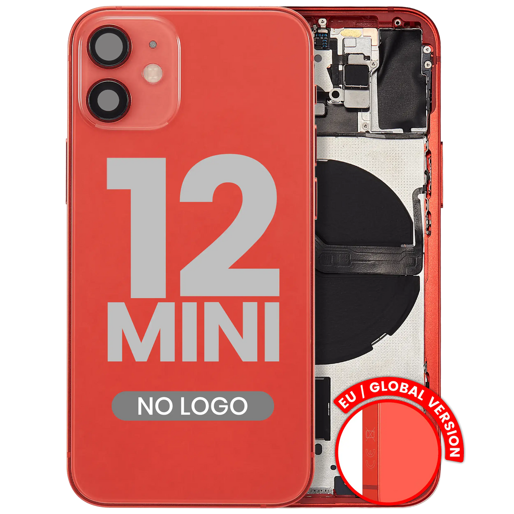 Back Cover/Frame with Small Parts for iPhone 12 Mini (EU / Global Version) (Aftermarket Plus) (Red)
