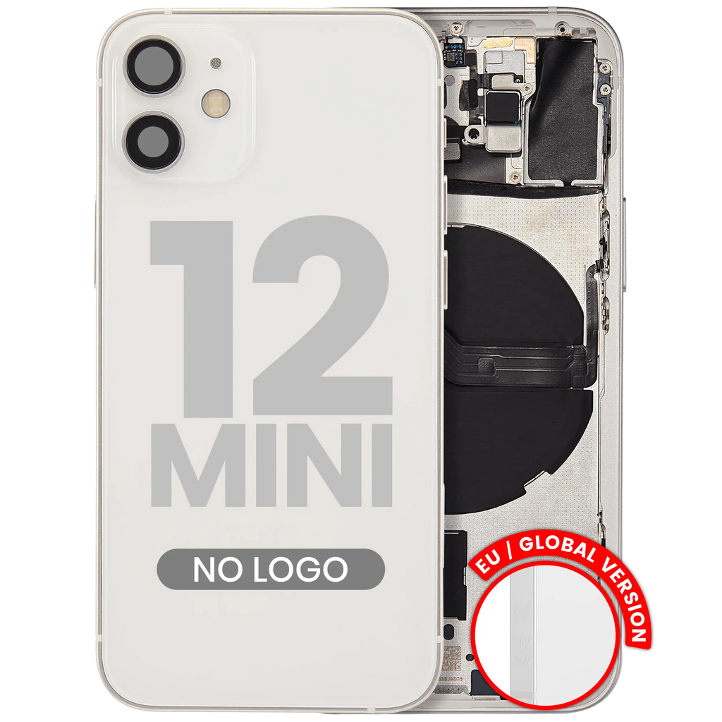 Backcover + Rahmen + Kleinteile für iPhone 12 Mini Weiß Aftermarket Plus