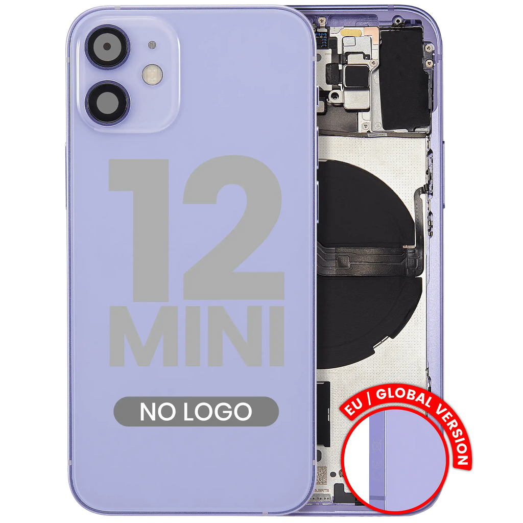 Backcover mit Kleinteilen für iPhone 12 Mini Lila Aftermarket+