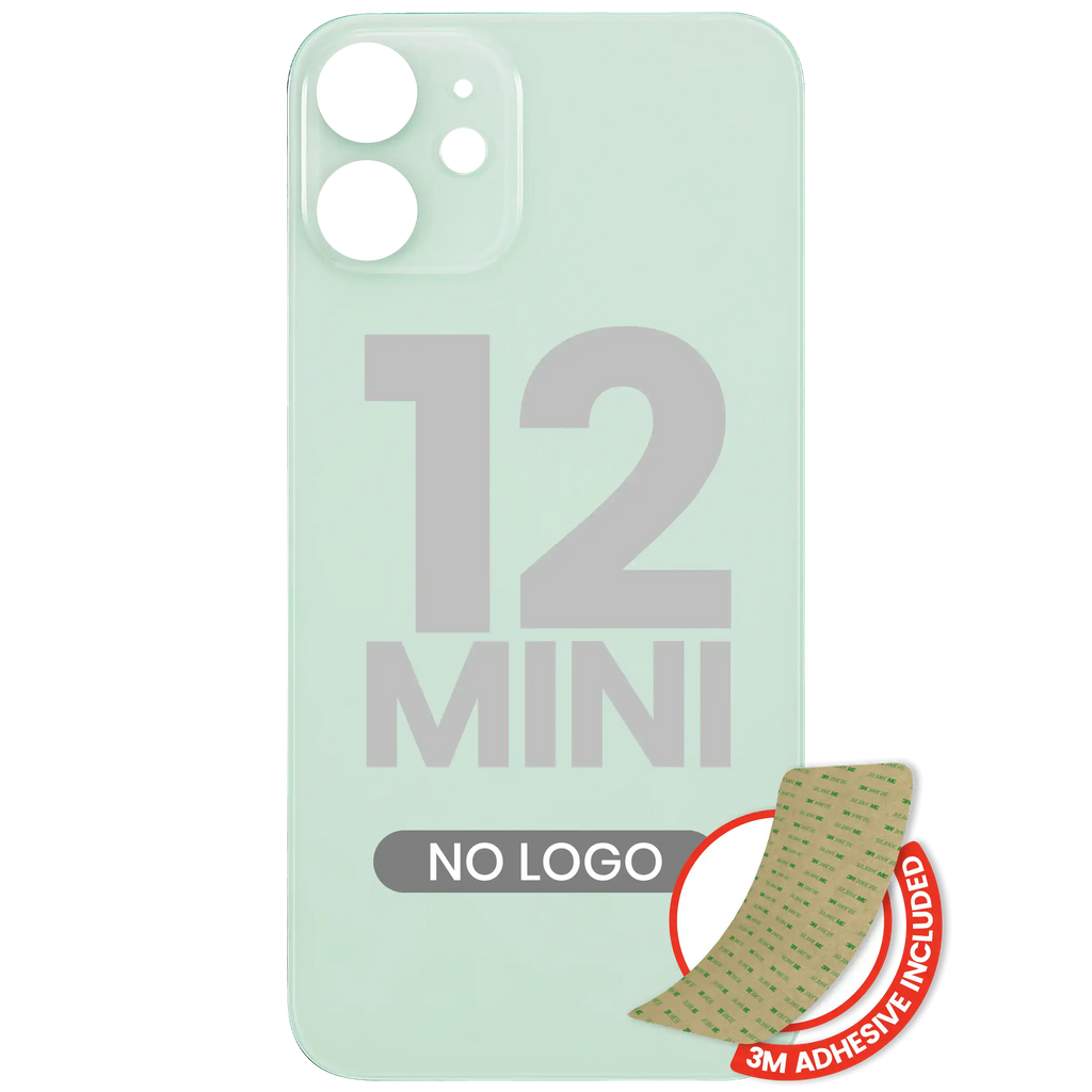 Backcover 3M Kleber iPhone 12 Mini Grün ohne Logo große Kameraaussparung