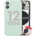 Back cover/frame with small parts for iPhone 12 Mini (US Version) (used OEM pull, A quality) (Green)