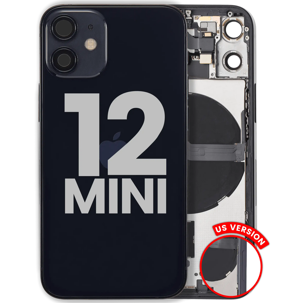 Gebrauchter Ausbau/Pull Qualität B – iPhone 12 Mini Backcover/Rahmen Schwarz