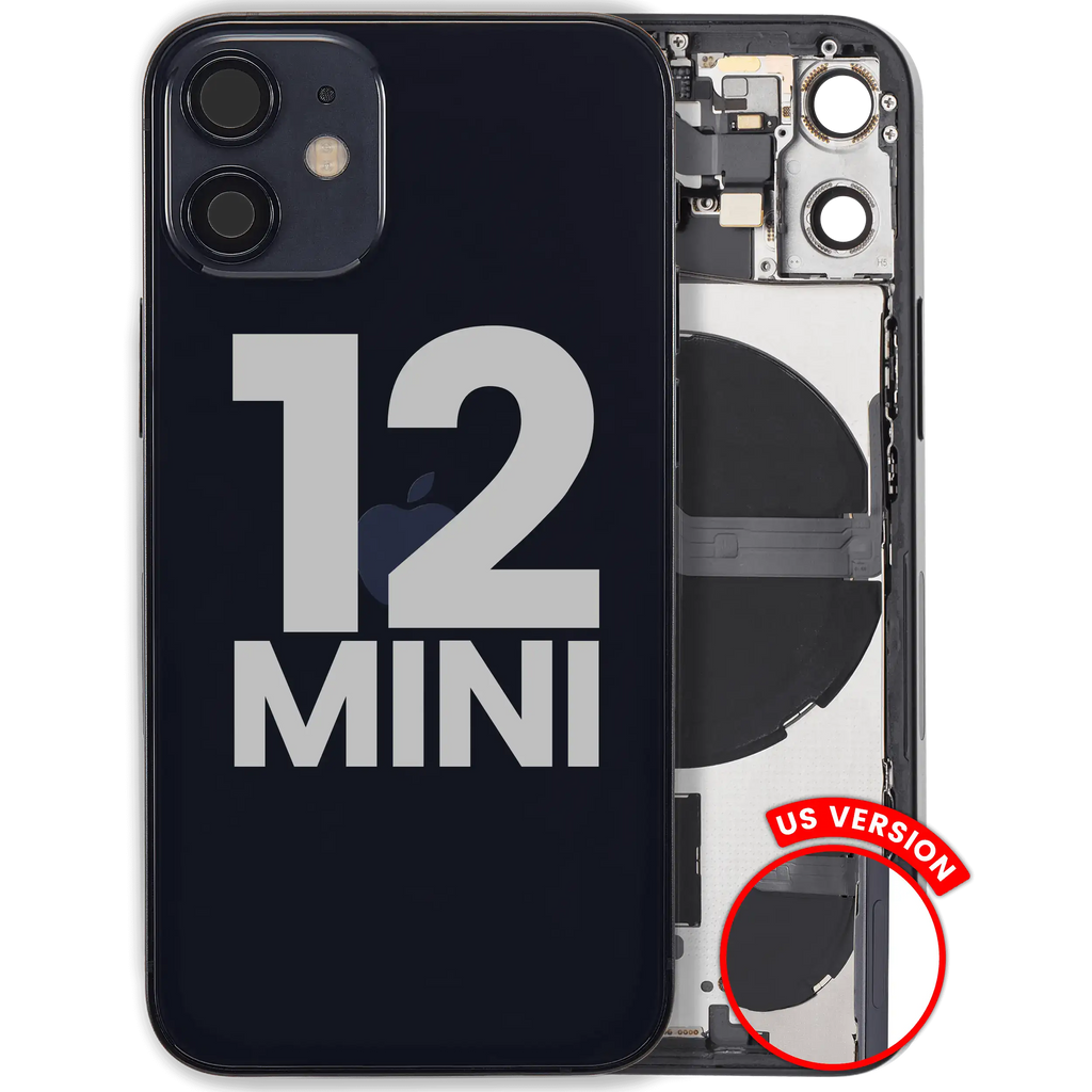 Gebrauchter Ausbau/Pull Qualität C – iPhone 12 Mini Backcover/Rahmen Schwarz