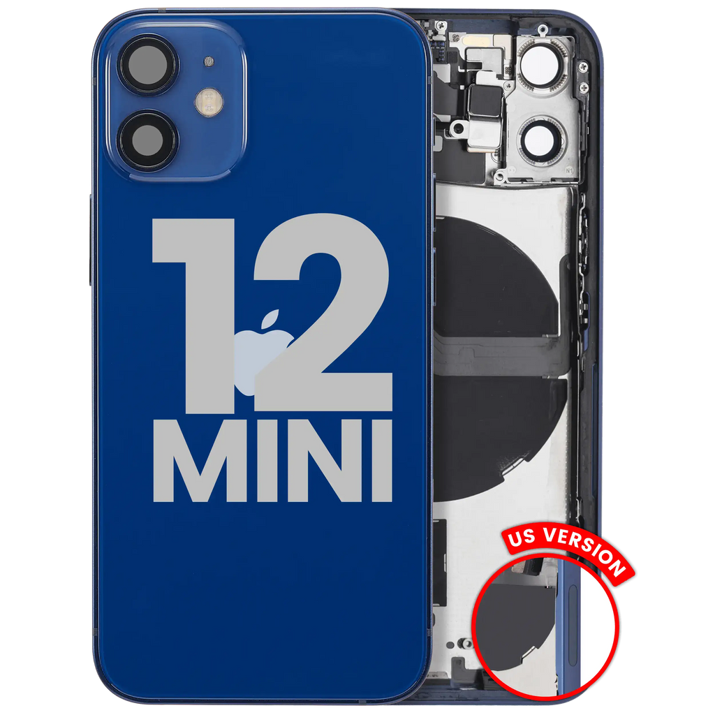 Gebrauchter Ausbau/Pull Qualität C – iPhone 12 Mini Backcover/Rahmen Blau