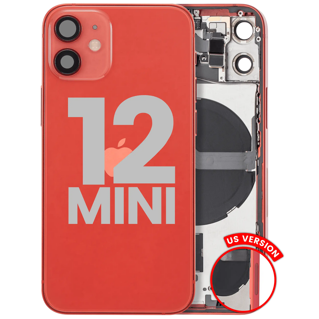Original Apple-Ausbau C gebraucht – iPhone 12 Mini Backcover/Rahmen Rot