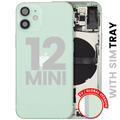 Back Cover/Frame with Small Parts for iPhone 12 Mini (EU/Global Version) (Used OEM Pull, B-Quality) (Green)