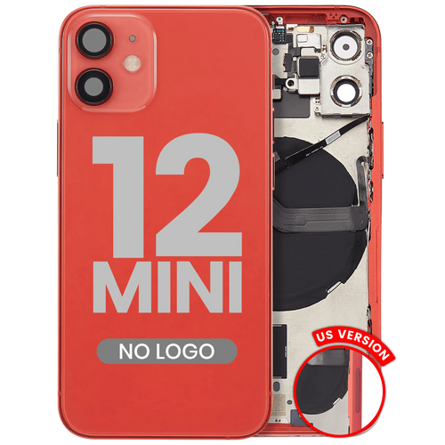 Apple iPhone 12 Mini Backcover mit Kleinteilen US-Version Rot Aftermarket Plus