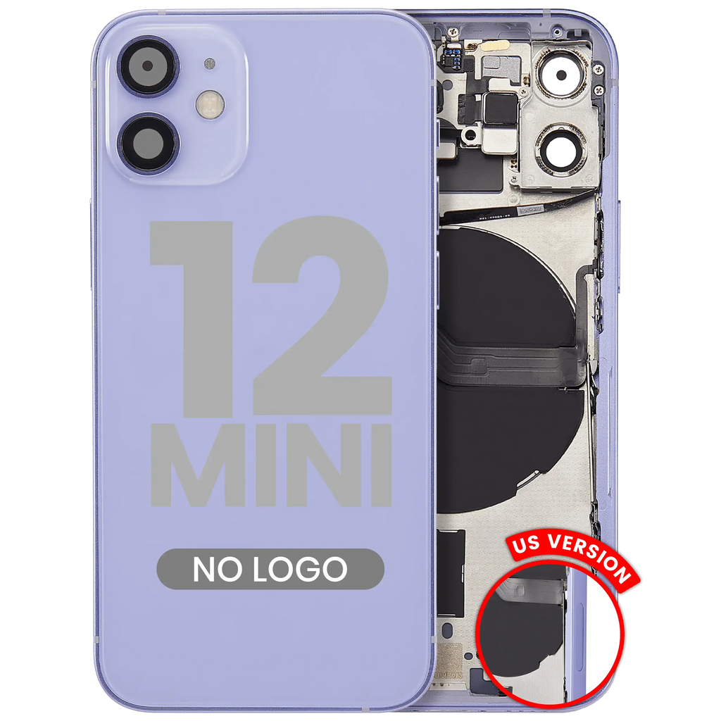 Back Cover/Frame with Small Parts for iPhone 12 Mini (US Version) (Aftermarket Plus) (Purple)