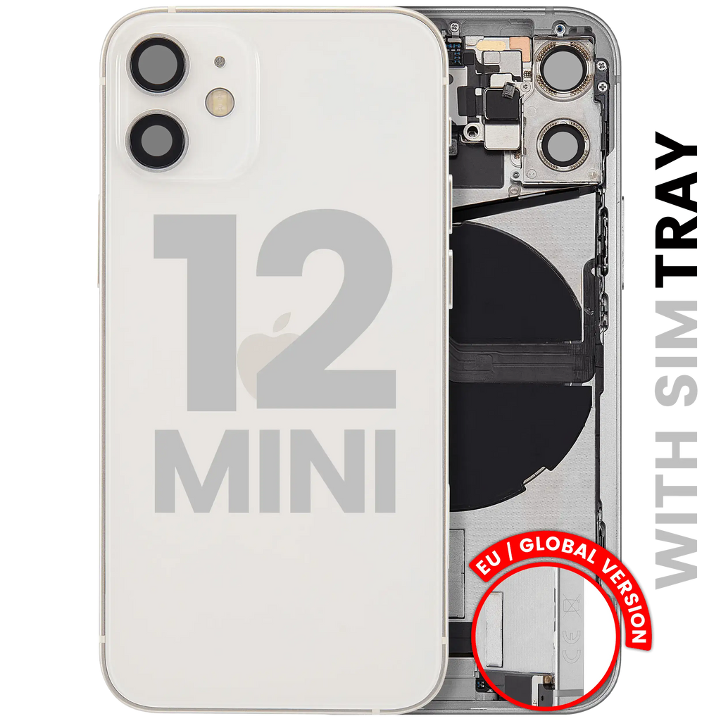 Original Apple-Ausbau A gebraucht – iPhone 12 Mini EU / Backcover/Rahmen Weiß