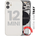 Back Cover/Frame with Charging Port Flex and Small Parts for iPhone 12 Mini (EU/Global Version) (Used OEM Pull, Grade A) (White)
