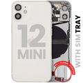Back Cover/Frame with Charging Port Flex and Small Parts for iPhone 12 Mini (EU / Global Version) (Used OEM Part, Grade B) (White)