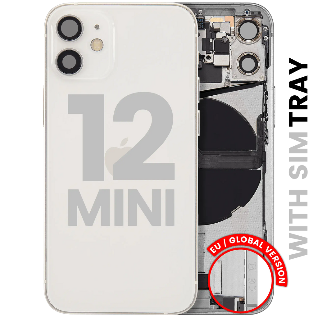 Original Apple-Ausbau C gebraucht – iPhone 12 Mini EU / Backcover/Rahmen Weiß