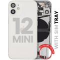 Back Cover/Frame with Charging Port Flex Cable & Small Parts for iPhone 12 Mini (EU/Global Version) – Original Spare Part Quality C (White)