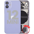 Back Cover/Frame with Charging Port Flex and Small Parts for iPhone 12 Mini (US Version) (Used OEM Pull, B Grade) (Purple)