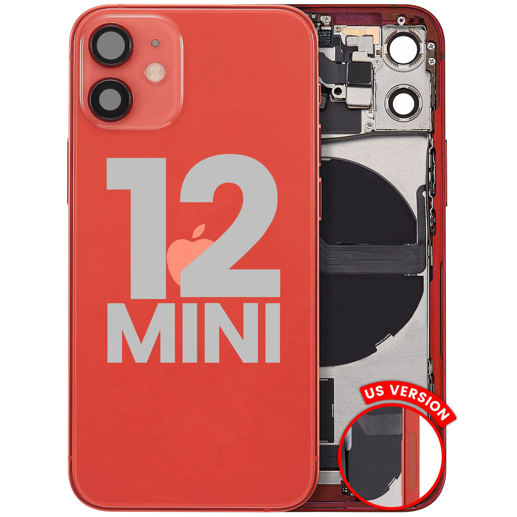 Original Apple-Ausbau B gebraucht – iPhone 12 Mini Backcover/Rahmen Rot