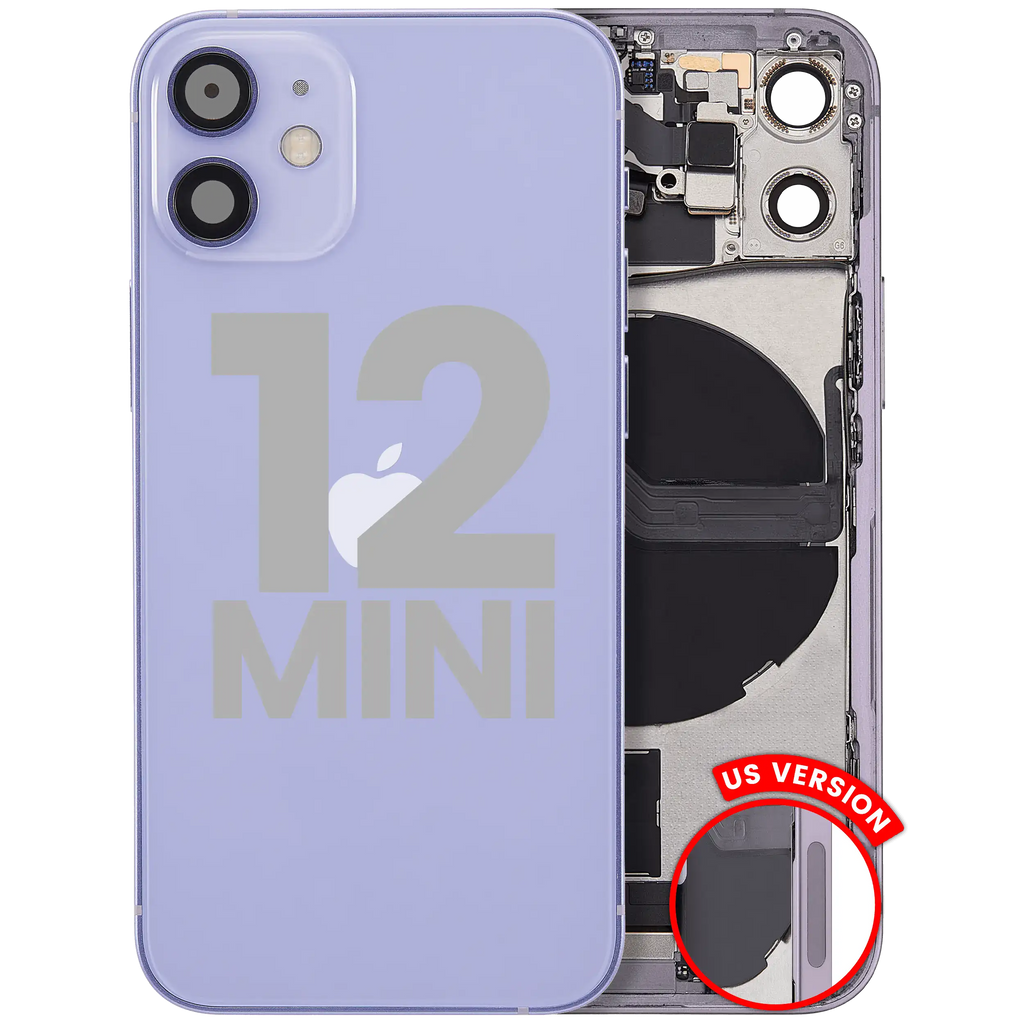 Original Apple-Ausbau C gebraucht – iPhone 12 Mini Backcover/Rahmen Violett
