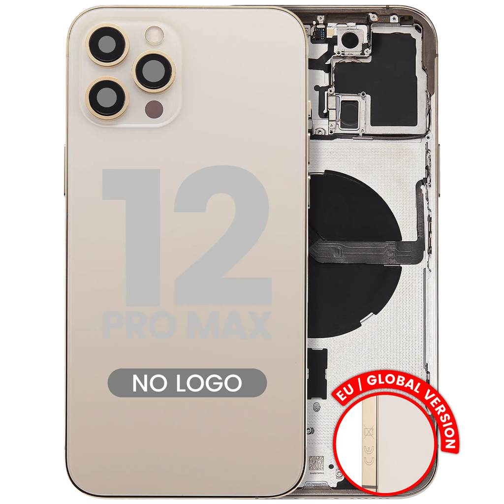 Back Cover/Frame with Small Parts for iPhone 12 Pro Max (EU / Global Version) (Aftermarket Plus) (Gold)